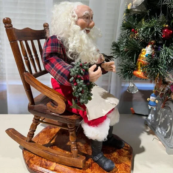 Santa Dools Hand Made santa sculpt glass eyes Mohair hair sculpt hands and boots